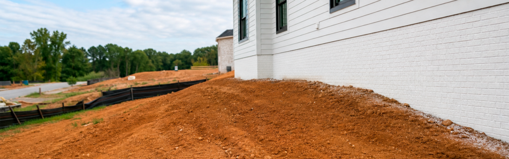 Learn why proper slope grading is important around new construction projects to improve drainage, reduce erosion, and protect foundations in North Georgia.